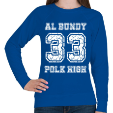 PRINTFASHION 33 Al Bundy - Női pulóver - Királykék