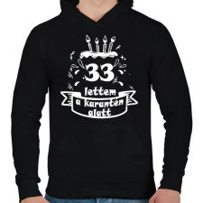 PRINTFASHION 33 lettem - Férfi kapucnis pulóver - Fekete férfi pulóver, kardigán
