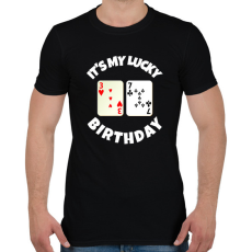 PRINTFASHION 37 POKER SZÜLINAP - Férfi póló - Fekete