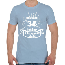 PRINTFASHION 38 lettem - Férfi póló - Világoskék férfi póló