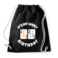 PRINTFASHION 38 POKER SZÜLINAP - Sportzsák, Tornazsák - Fekete tornazsák