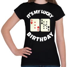 PRINTFASHION 39 POKER SZÜLINAP - Női póló - Fekete női póló