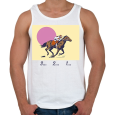 PRINTFASHION 3...2...1... lovaglás - Férfi atléta - Fehér