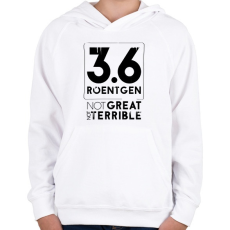 PRINTFASHION 3,6 Roentgen  - Gyerek kapucnis pulóver - Fehér