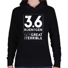 PRINTFASHION 3,6 Roentgen  - Női kapucnis pulóver - Fekete