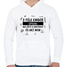 PRINTFASHION 3 féle ember - Férfi kapucnis pulóver - Fehér férfi pulóver, kardigán
