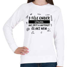 PRINTFASHION 3 féle ember - Női pulóver - Fehér női pulóver, kardigán