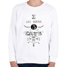 PRINTFASHION 3 macska előtt - Gyerek pulóver - Fehér
