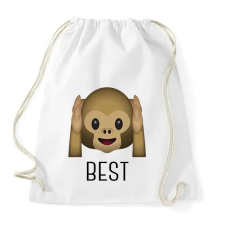 PRINTFASHION 3 majom - best - Sportzsák, Tornazsák - Fehér tornazsák