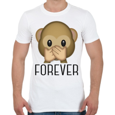 PRINTFASHION 3 majom - forever - Férfi póló - Fehér férfi póló