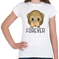 PRINTFASHION 3 majom - forever - Női póló - Fehér