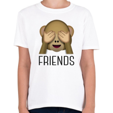 PRINTFASHION 3 majom - friends - Gyerek póló - Fehér gyerek póló