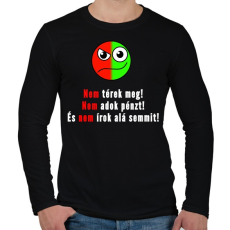 PRINTFASHION 3 nem minta - Férfi hosszú ujjú póló - Fekete