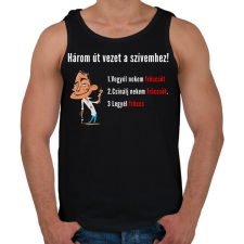 PRINTFASHION 3 út a szívemhez - Férfi atléta - Fekete atléta, trikó