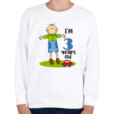 PRINTFASHION "3 years old" for boy - Gyerek pulóver - Fehér gyerek pulóver, kardigán