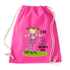 PRINTFASHION "3 years old" forgirl - Sportzsák, Tornazsák - Fukszia tornazsák