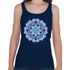 PRINTFASHION 3D mandala - Női atléta - Sötétkék női trikó