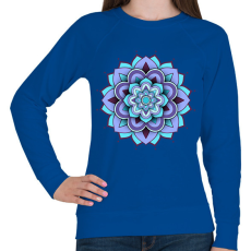 PRINTFASHION 3D mandala - Női pulóver - Királykék