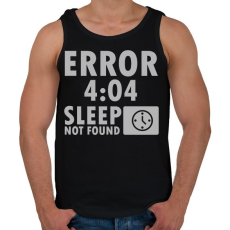 PRINTFASHION 404 - Sleep not Found - Férfi atléta - Fekete