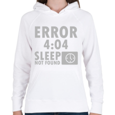 PRINTFASHION 404 - Sleep not Found - Női kapucnis pulóver - Fehér