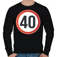 PRINTFASHION 40-es tábla - Férfi pulóver - Fekete