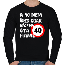PRINTFASHION 40 éves F. - Férfi pulóver - Fekete férfi pulóver, kardigán