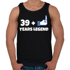 PRINTFASHION 40. SZÜLINAP - Férfi atléta - Fekete atléta, trikó