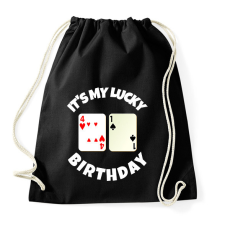 PRINTFASHION 41 POKER SZÜLINAP - Sportzsák, Tornazsák - Fekete tornazsák