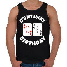 PRINTFASHION 43 POKER SZÜLINAP - Férfi atléta - Fekete