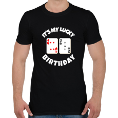 PRINTFASHION 43 POKER SZÜLINAP - Férfi póló - Fekete