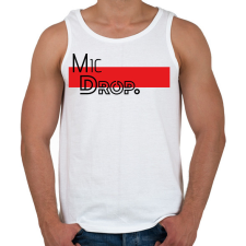 PRINTFASHION 4. testvér - Mic Drop. - Férfi atléta - Fehér atléta, trikó