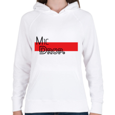 PRINTFASHION 4. testvér - Mic Drop. - Női kapucnis pulóver - Fehér női pulóver, kardigán
