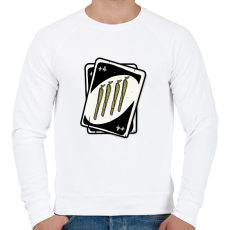 PRINTFASHION +4 zöld UNO - Férfi pulóver - Fehér