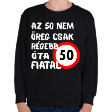 PRINTFASHION 50 éves Fehér. - Gyerek pulóver - Fekete gyerek pulóver, kardigán