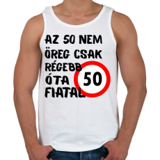 PRINTFASHION 50 éves Fekete. - Férfi atléta - Fehér