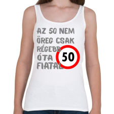 PRINTFASHION 50 éves Sz. - Női atléta - Fehér női trikó