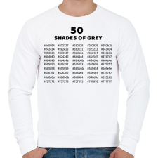 PRINTFASHION 50 shades of grey - Férfi pulóver - Fehér férfi pulóver, kardigán