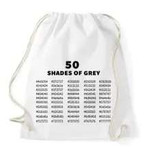 PRINTFASHION 50 shades of grey - Sportzsák, Tornazsák - Fehér tornazsák