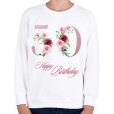 PRINTFASHION 50 szülinap betűs - Gyerek pulóver - Fehér gyerek pulóver, kardigán