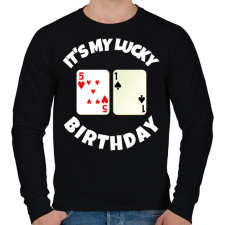 PRINTFASHION 51 POKER SZÜLINAP - Férfi pulóver - Fekete férfi pulóver, kardigán