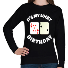 PRINTFASHION 51 POKER SZÜLINAP - Női pulóver - Fekete női pulóver, kardigán