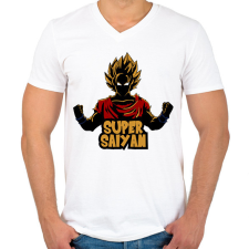 PRINTFASHION 52068 - Férfi V-nyakú póló - Fehér férfi póló