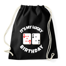 PRINTFASHION 52 POKER SZÜLINAP - Sportzsák, Tornazsák - Fekete tornazsák