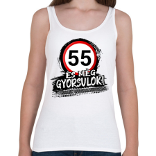 PRINTFASHION 55 és még gyorsulok - Női atléta - Fehér női trikó