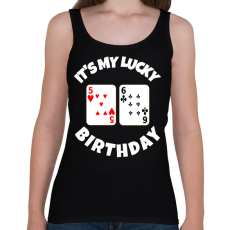 PRINTFASHION 56 POKER SZÜLINAP - Női atléta - Fekete