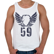 PRINTFASHION 59gbl.png - Férfi atléta - Fehér atléta, trikó
