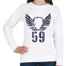 PRINTFASHION 59gbl.png - Női pulóver - Fehér női pulóver, kardigán