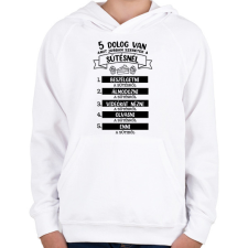 PRINTFASHION 5 dolog van amit jobban szeretek a sütésnél - Gyerek kapucnis pulóver - Fehér gyerek pulóver, kardigán