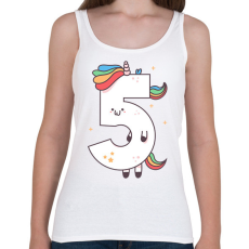 PRINTFASHION 5 éves unikornis - Női atléta - Fehér