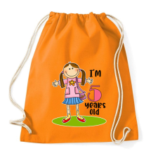 PRINTFASHION "5 years old" for girl - Sportzsák, Tornazsák - Narancssárga tornazsák
